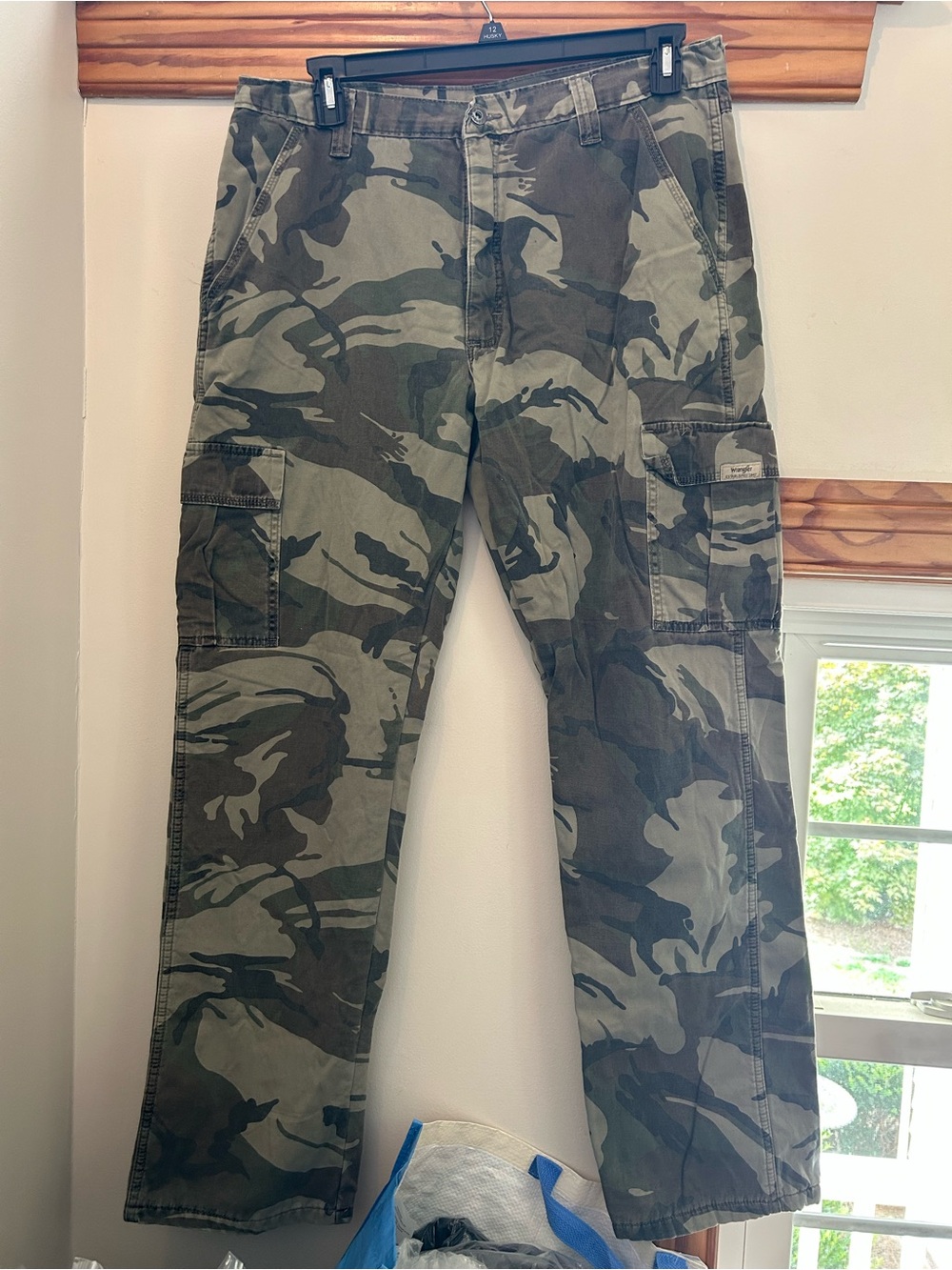 Men's Camo Hunting Fleece Lined Cargo Pants - Green Camo